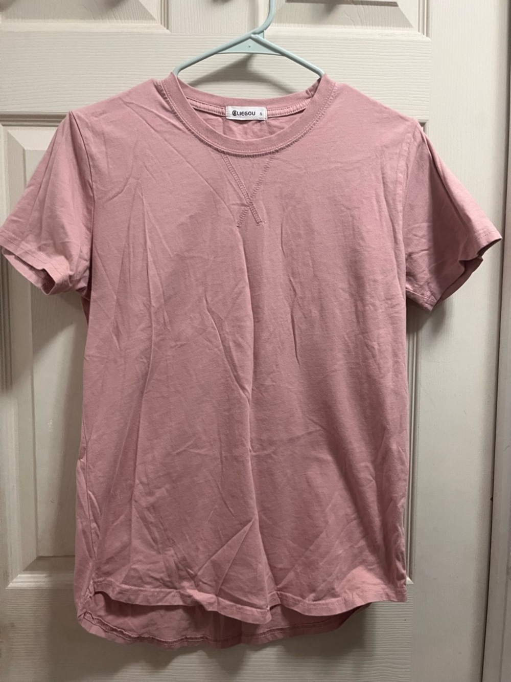 Men's Short Sleeve Crewneck Tee in Dusty Pink